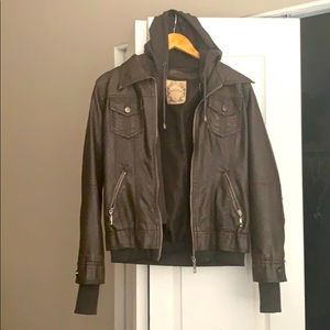 Vegan Leather Coat